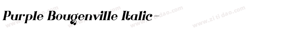 Purple Bougenville Italic字体转换